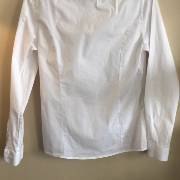 ASOS White Long Sleeve ButtonUp Collared Top SzSm - Picture 10 of 12